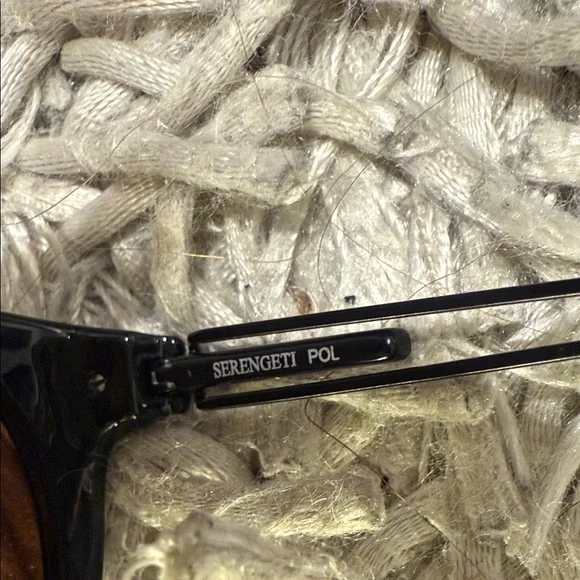 Serengetti Black Sunglasses with Brown Lenses Made in Italy - Picture 7 of 10